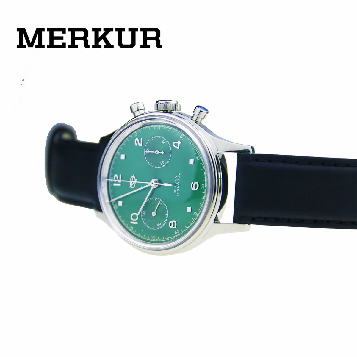 

red Star Seagull Movement Mechanical Chronograph Mens watch Pilot Official Reissue 304 St19 1963 Flieger exibition Green Dial