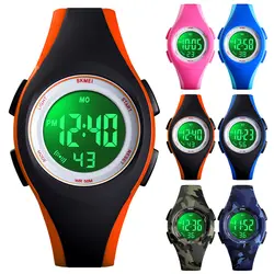 Новые Детские Водонепроницаемые часы Детские электронные спортивные часы для мальчиков и девочек мужские и женские Электронные