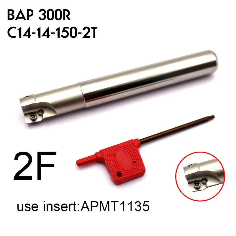 

1PCS BAP300R C14-14-150-2T 150mm long Milling Cutter Tool Holder For APMT1135 PDER carbide inserts 2 flute Lathe CNC Tool Holder