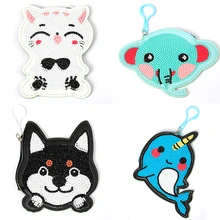 Горячая DIY алмазная живопись Наборы Женский монетница доллар мешочек с деньгами кошелёк с Рождеством милый кот с картиной под заказ для друга