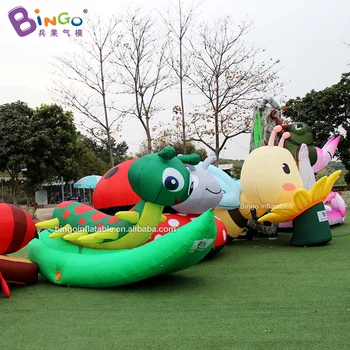 

3*2*2 m inflatable green big worm custom made caterpillar model balloon for displaying item