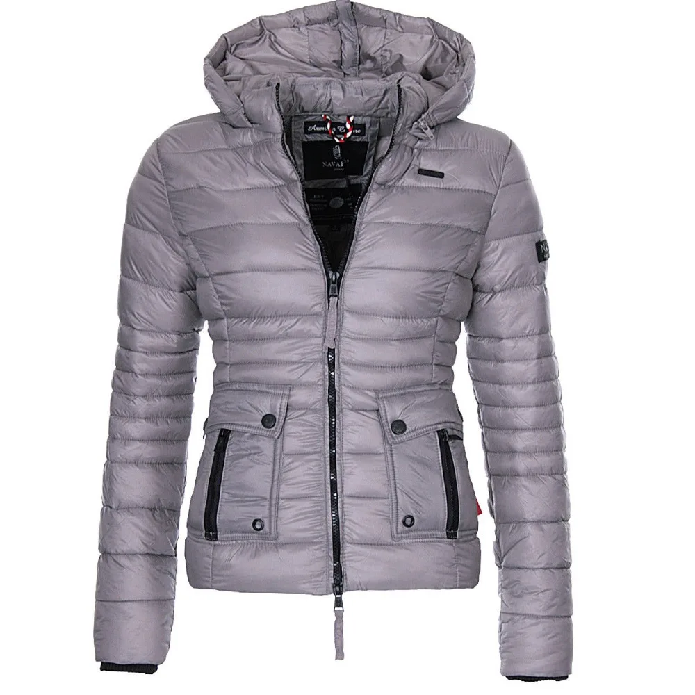 ZOGAA Slim Winter Coat Women Warm Puffer Jacket Fashion Women Parka Casual Slim Fit Hooded Overcoat Outwear Women Parka Jackets