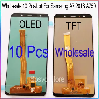 

Wholesale 10 Pcs/Lot for Samsung A7 2018 A750 LCD Screen display with touch Digitizer assembly