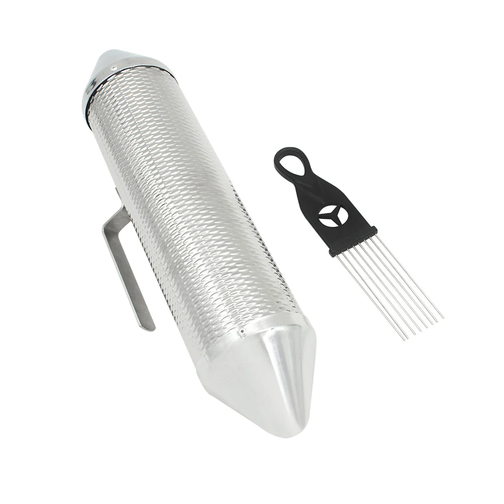 

Stainless Steel Metal Guiro Percussion Instrument Musical Training Tool with Scraper