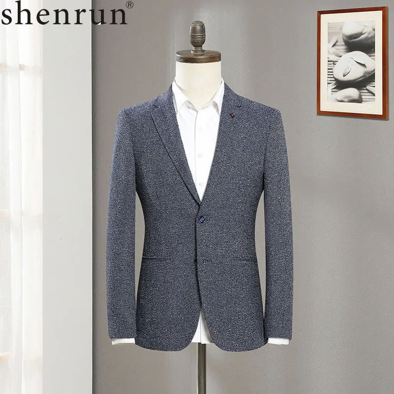 

Shenrun Men Blazer Jackets Slim Fit Spring Autumn Fashion Business Party Prom Formal Casual Suit Jacket Size S-6XL Male Blazers