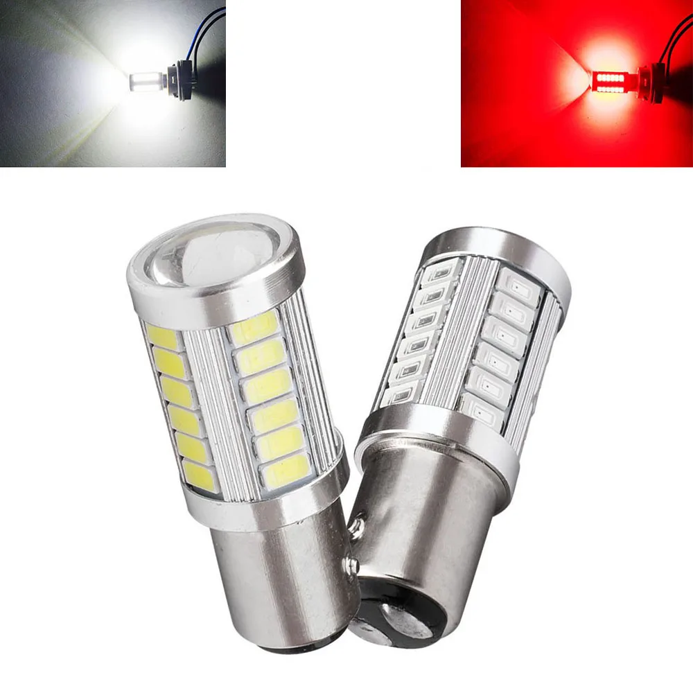Авто 1157 BAY15D P21/5 Вт BAZ15D P21/4 BAW15D PR21/5 5630 5730 33SMD 12 В Автомобильный светодиодный задний