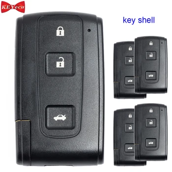 

KEYECU 5pcs for Toyota Avenis Crown Prius Replacement Remote Control Car Key Shell Case Fob Housing 3 Button