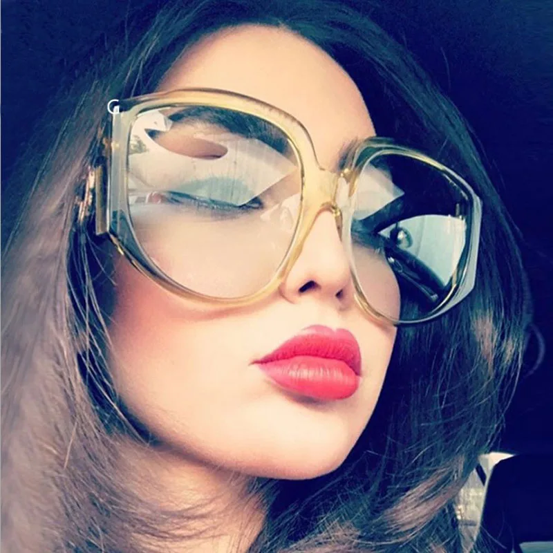 Бренд FEISHINI, роскошные женские солнцезащитные очки,, модные, трендовые, Овальные, женские солнцезащитные очки, негабаритные, Ретро стиль, защита от ультрафиолета, градиентные линзы