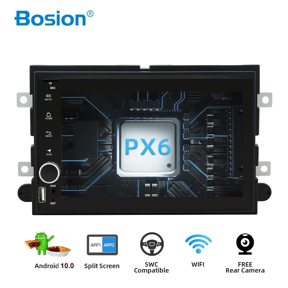 

Bosion 2 Din Android 10 Car DVD Player For Ford F150 F350 F450 F550 F250 Fusion Expedition Mustang Explorer Radio PX6 4G64G DSP