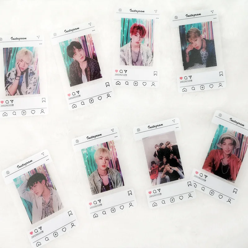 KPOP Bangtan Boys INS прозрачная фото карта ЛОМО карта душа Persona JUNG KOOK JIMIN JIN SUGA J-HOPE FH194