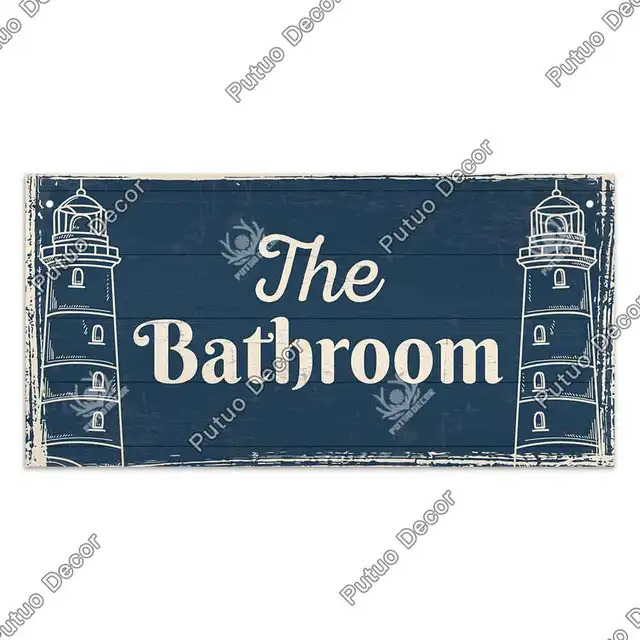 Putuo Decor Bathroom Wooden Signs Wooden Wall Plaque Decorative Plaque For Toilet Door Decoration Bar Pub Cafe Beach Home Decor Plaques Signs Aliexpress