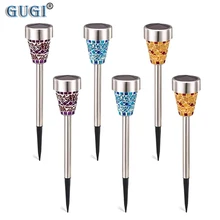 3/6/9 шт. Мозаика Солнечный садовый светильник Открытый солнечный светильник декоративные светодиодный солнечный светильник Нержавеющая сталь лампы Двор Путь