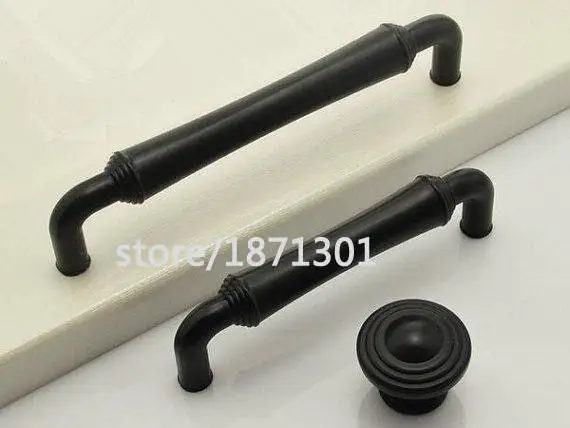 3,7" 5" 6," черный комод ручка для буфета тянет ручки для кухонного шкафа двери ручки для шкафа ретро большой одноцветное 96 мм 128 мм 160 мм