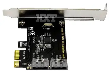

100pcs 1X 4X 8X 16X PCI-E Cards PCI Express to SATA 3.0 2-Port SATA III 6Gbps Expansion Adapter Boards Add On Cards