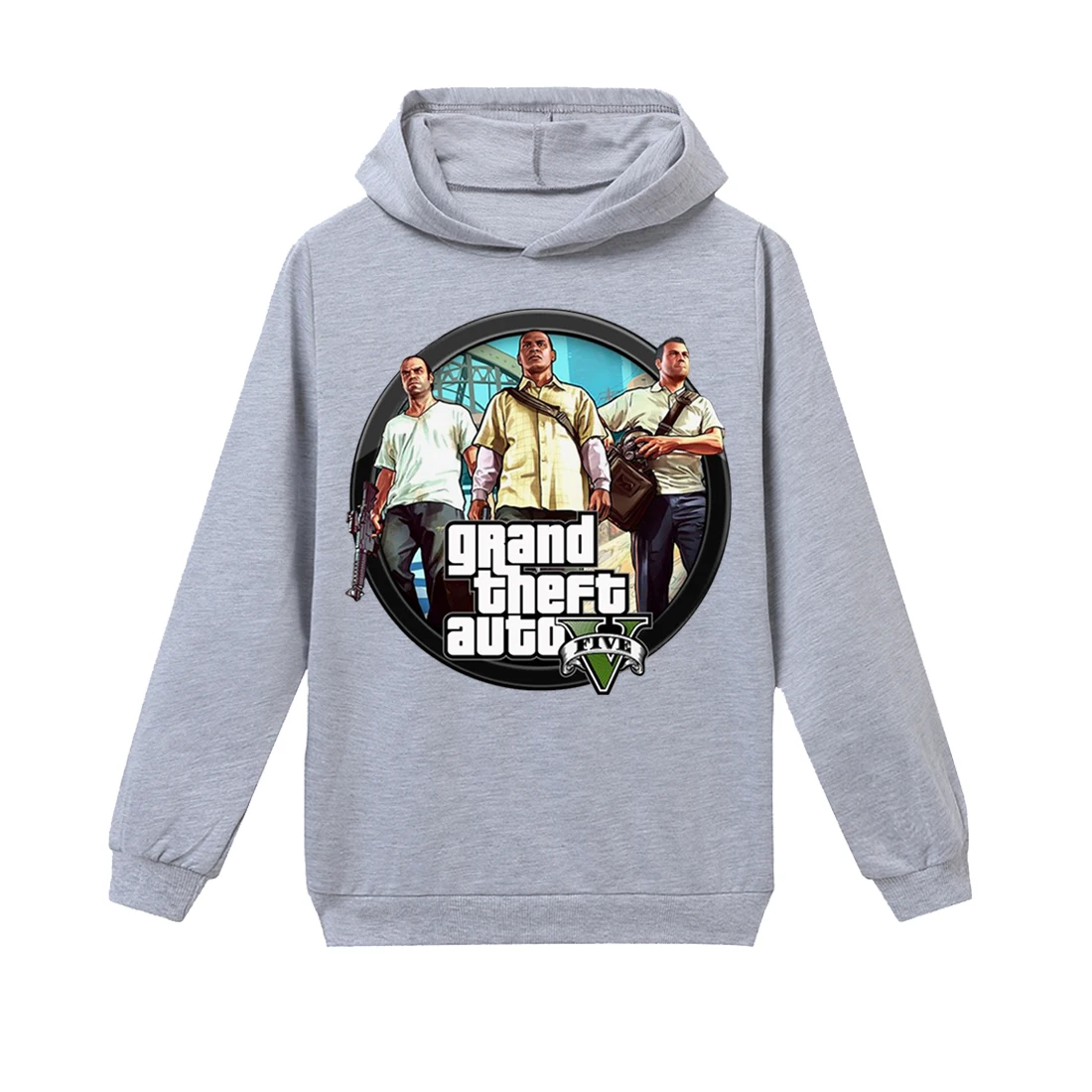 Коллекция года, детские толстовки с капюшоном «Grand Theft Auto Gta V 5» футболка для маленьких игр «GTA 5» Детские футболки в уличном стиле, свитер для мальчиков Одежда для девочек - Цвет: H1214