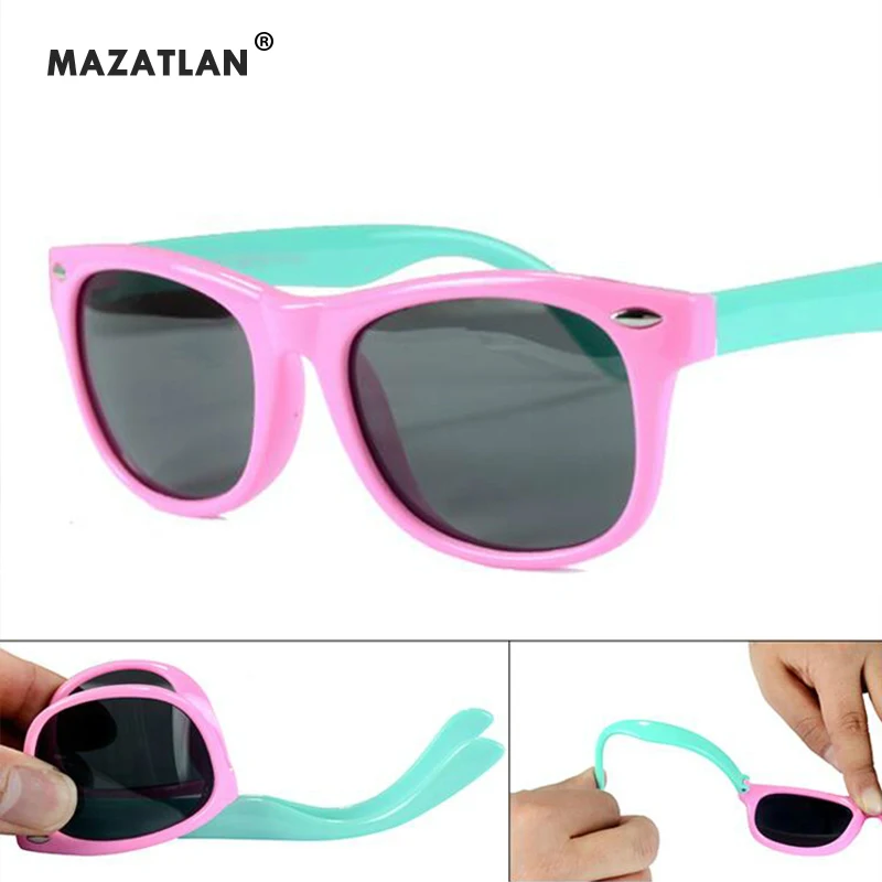Детские солнцезащитные очки поляризованные квадратные линзы для девочек и