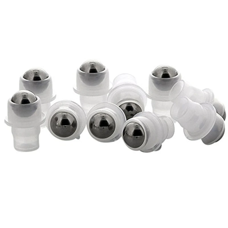 10Pcs/lot Stainless Steel Roller Balls Head Ball Plug Suit for 10ml 5ml Glass Roller Bottles Essential Oil Bottles