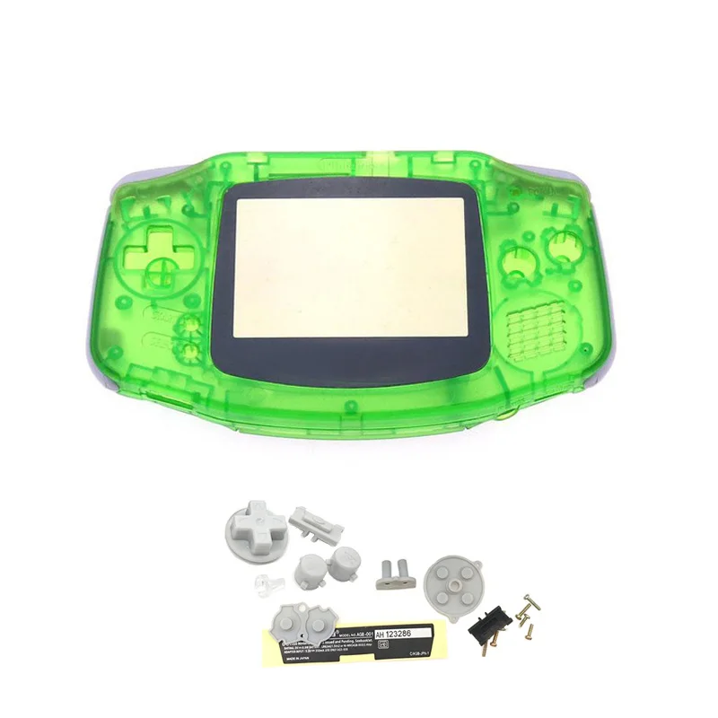 Clear Green Полный корпус оболочка для kingd Gameboy GBA оболочка жесткий чехол с экранным объективом Замена для Gameboy Advance Консоль Корпус - Цвет: Clear Green