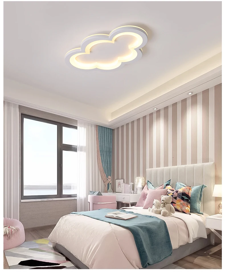 Dragonscence современный светодиодный потолочный светильник для спальни, детской комнаты, девичьей комнаты, облачный серый и белый светодиодный потолочный светильник из оргстекла