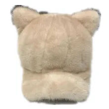 Шапка из натурального меха норки, женская зимняя Кепка из натурального меха, женские зимние шапки с котом для девочек, бейсболка, 4 цвета, H186