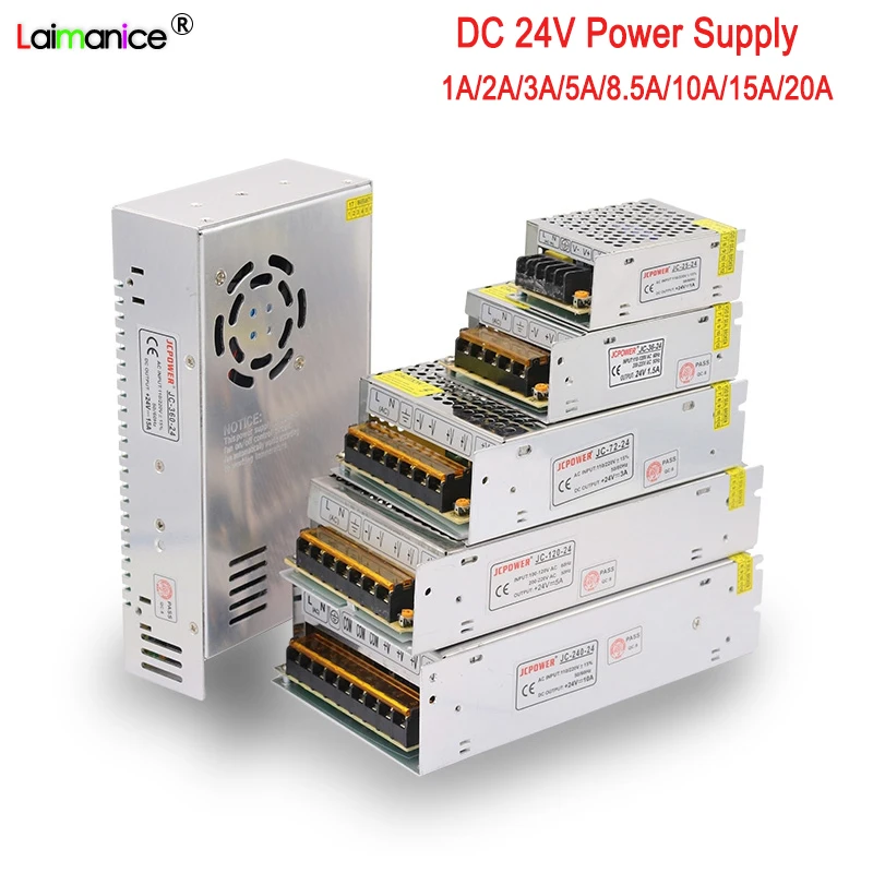 DC24V 1A 2A 3A 5A 8.5A 10A 15A 20A 30A адаптер питания Трансформатор AC110V 220V до 24 В драйвер для