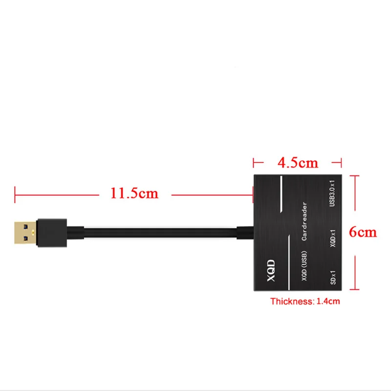Asunflower Xqd Card Reader USB 3.0 Reader SD High Speed Mini usb3.0 Hub Adapter Card Reader For Windows Mac OS Computer 500MB/s