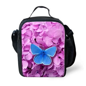 

Customzied Butterfly 3D Printing Small Lunch Bag for Kids Girls Travel Storage Insulated Thermal Bag School Picnic Food Tote