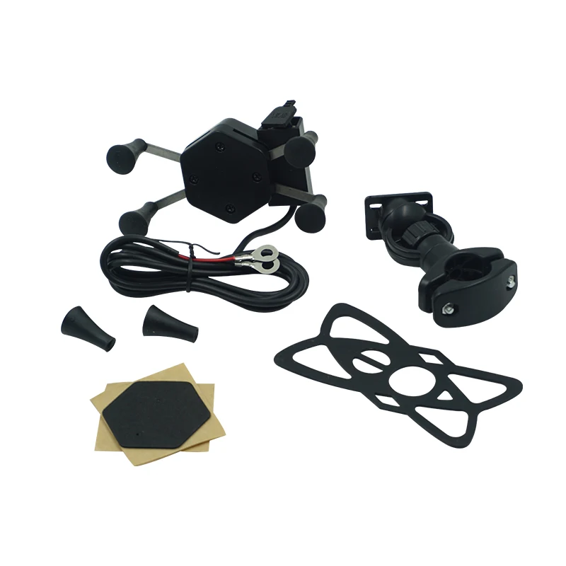 Держатель-подставка для мобильного телефона для мотоцикла Bikecycle с USB зарядкой, вращение на 360 градусов, универсальный кронштейн X типа для 3,5-6 дюймов