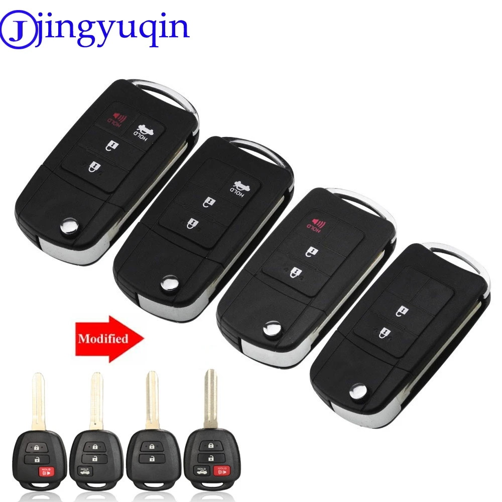jingyuqin 10p 2/3/4 For Toyota Prius RAV4 Camry Remote Control modified Folding Key Shell Cover | Автомобили и мотоциклы