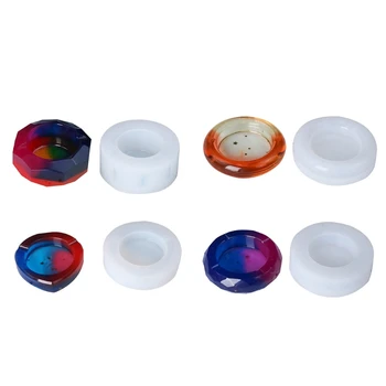 

4 Pcs Different Shapes Ashtray Mold Epoxy Resin Silicone Molds for DIY Casting Mold Ashtray Mold for Resin