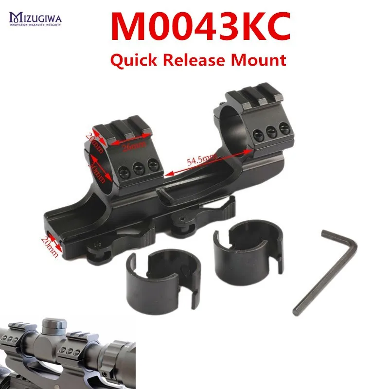 

QD Scope Mount Tactical HeavyDuty Dual Ring 25.4mm 1inch / 30mm Quick Release Cantilever Weaver Forward Reach QD Cam Locks