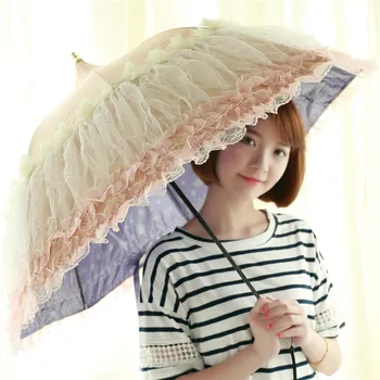 

Wedding Lace Umbrella Arched Palace Umbrella Summer Princess Pagoda Skirt Sunumbrella