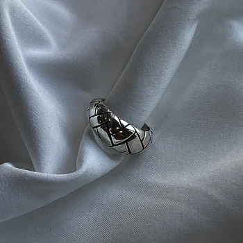 

Silvology Sterling 925 Silver Weave Rings Vintage Elegant Quality Minimalist Japan Korea Open Rings for Women Retro Jewelry Gift
