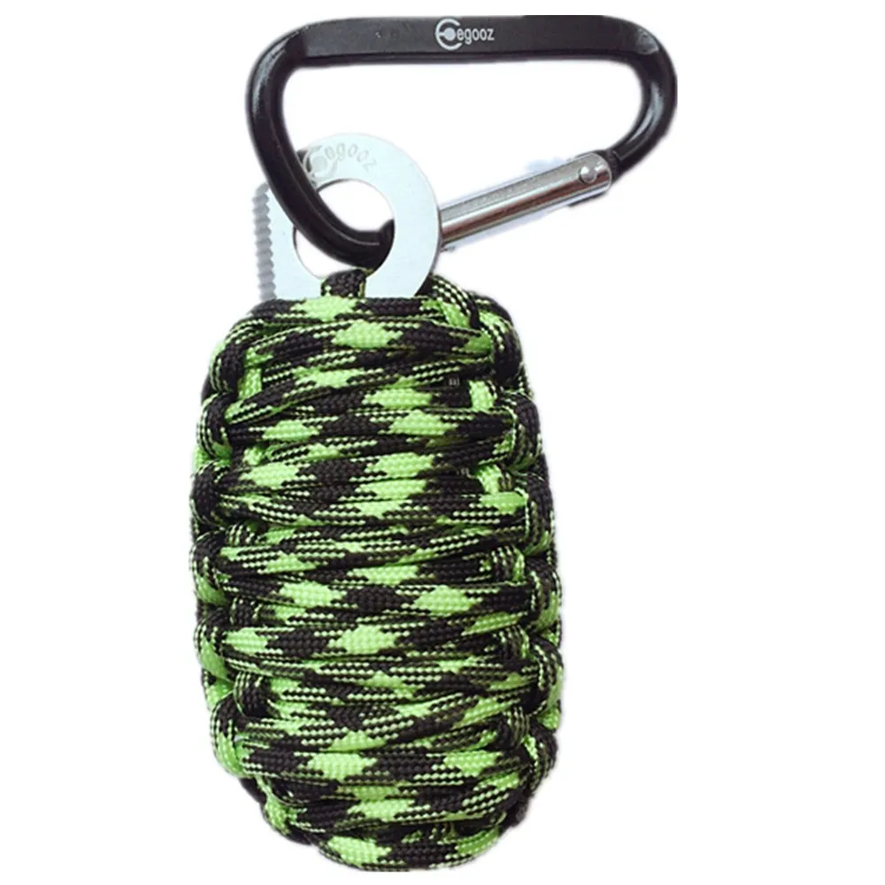 

Survival Kit 550 Nylon Pocket Knife Fishing Tools Outdoor Camping Carabiner