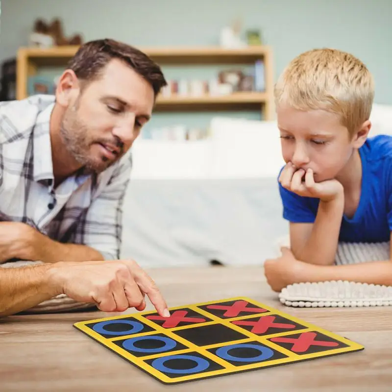 Classic Game Home Decor Strategy Board Games for Families 2pc Tic Tac Toe 6" x 6" EVA Coffee Tables Family Games to Play