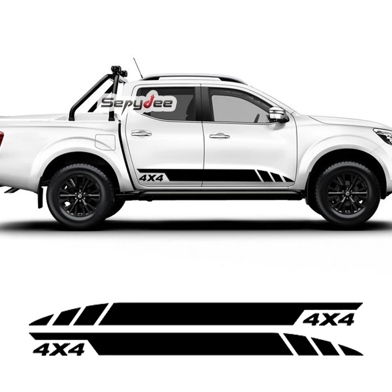 Автомобильная наклейка на дверь и боковую юбку для Nissan Navara 4X4 гоночный Спорт