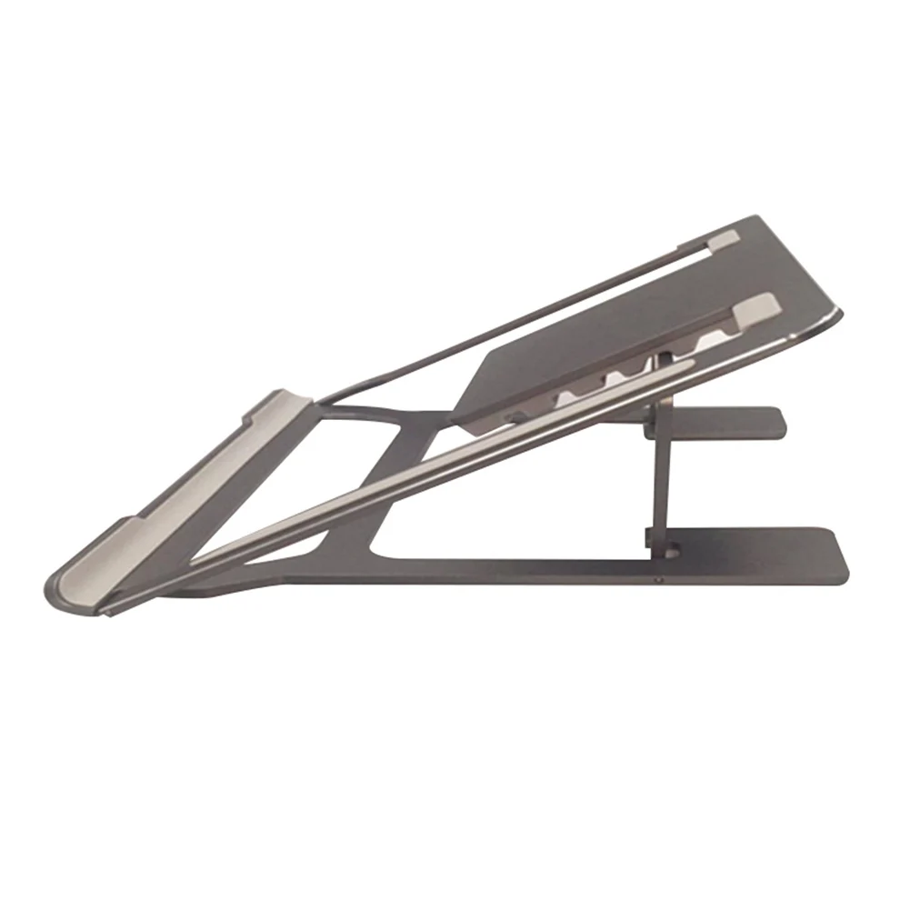 Универсальный Алюминий подставка для ноутбука складной регулируемый держатель стойки для Тетрадь планшет NC99 - Цвет: Grey