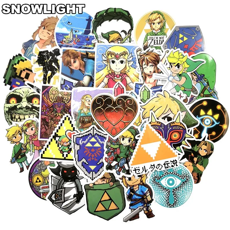 47Pcs Game Legend Of Zelda Anime Icon Animal Sticker For Cute Decals Guitar Fridge Bicycle Laptop Suitcase Gifts For Children