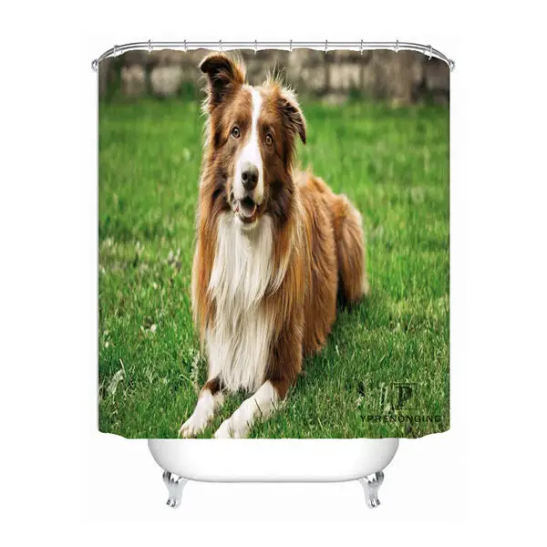Shower Curtain Пользовательские немецкая овчарка Собака водонепроницаемый Душ занавес для ванной комнаты s крючки полиэстер ткань разные размеры#180421-Sina-08 - Цвет: Shower Curtain
