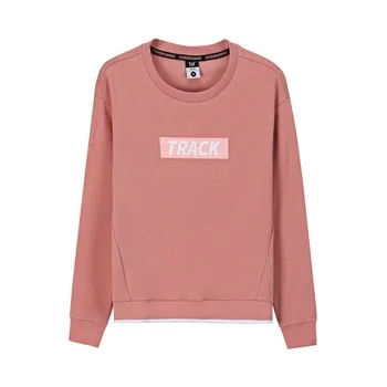 

WOMEN'S Dress 2020 Autumn New Style Crew Neck Powder T-shirt Pullover Long-sleeved Sweater 361 Autumn Contrast Color Spor