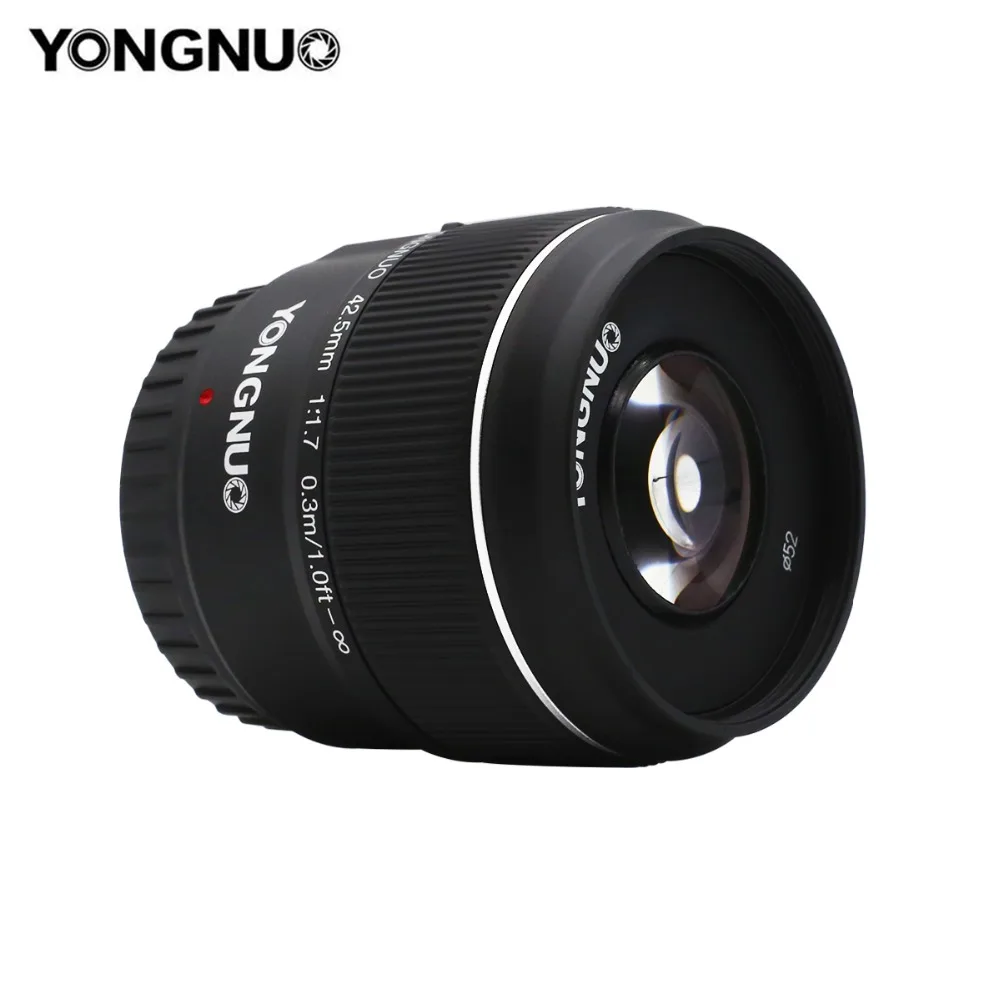 Yongnuo YN42.5mm F1.7 макро 4/3 интерфейс системы большая апертура AF/MF Автофокус стандартный объектив с фиксированным фокусом легко размытый фон