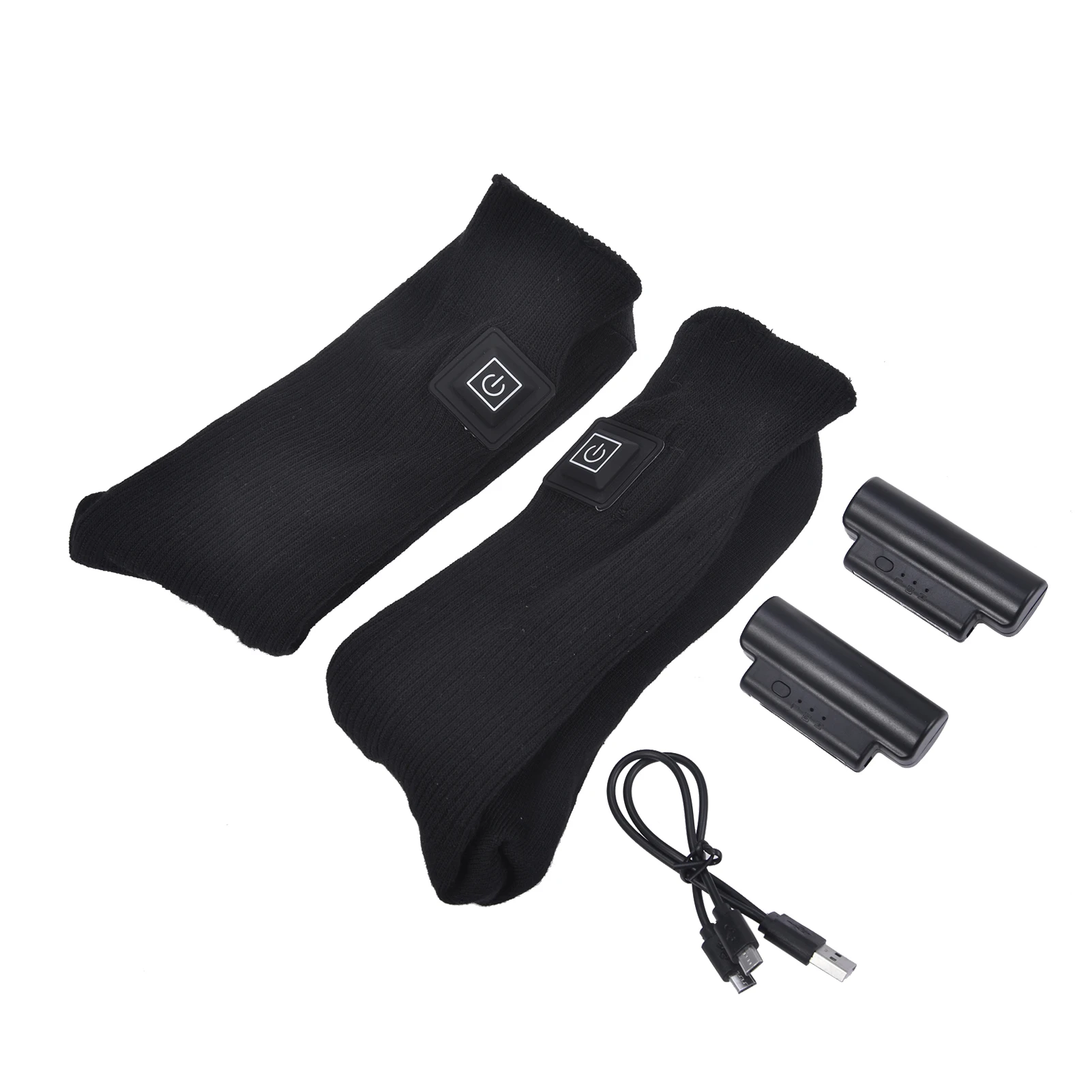 3.7V Electric Heating Socks Rechargeable Battery Powered Winter Wamer Socks Foot Wamer Outdoor Camping Skiing Cyling