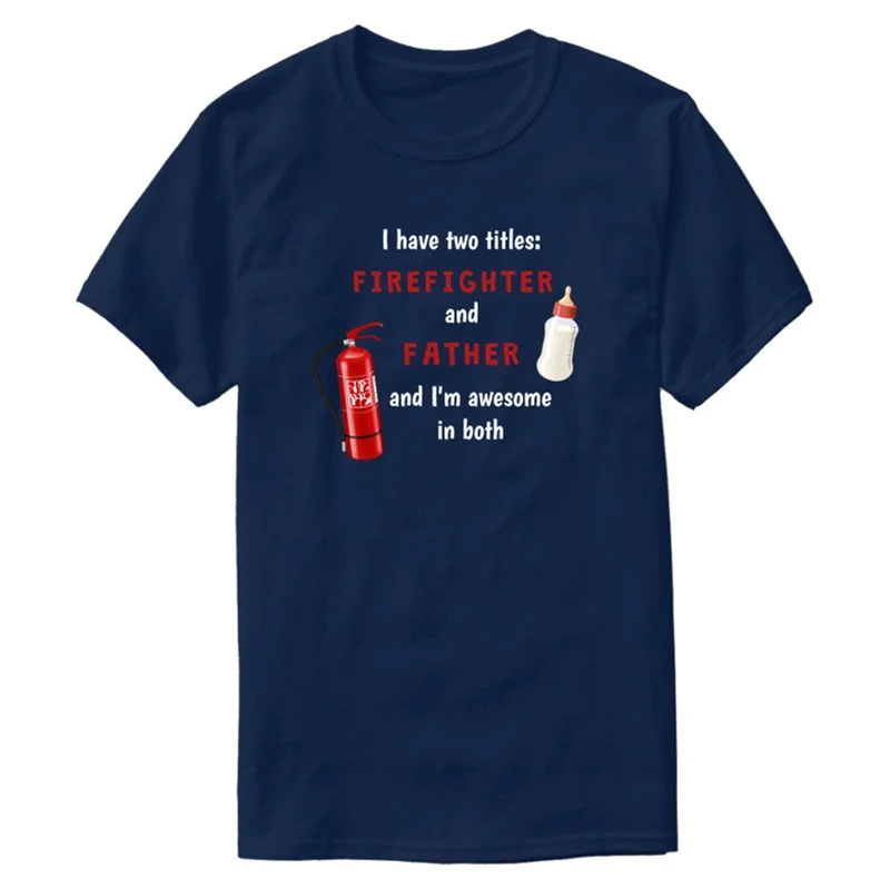 Забавная Мужская черная футболка с надписью Proud Firefighter Feuerwehr And Father Vater коротким