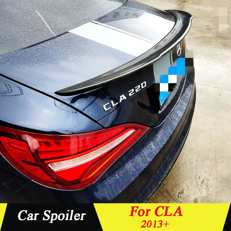 Углеродное волокно автомобиль спойлер на задний багажник, крыло для Mercedes-Benz CLA класс W117 C117 AMG 2013