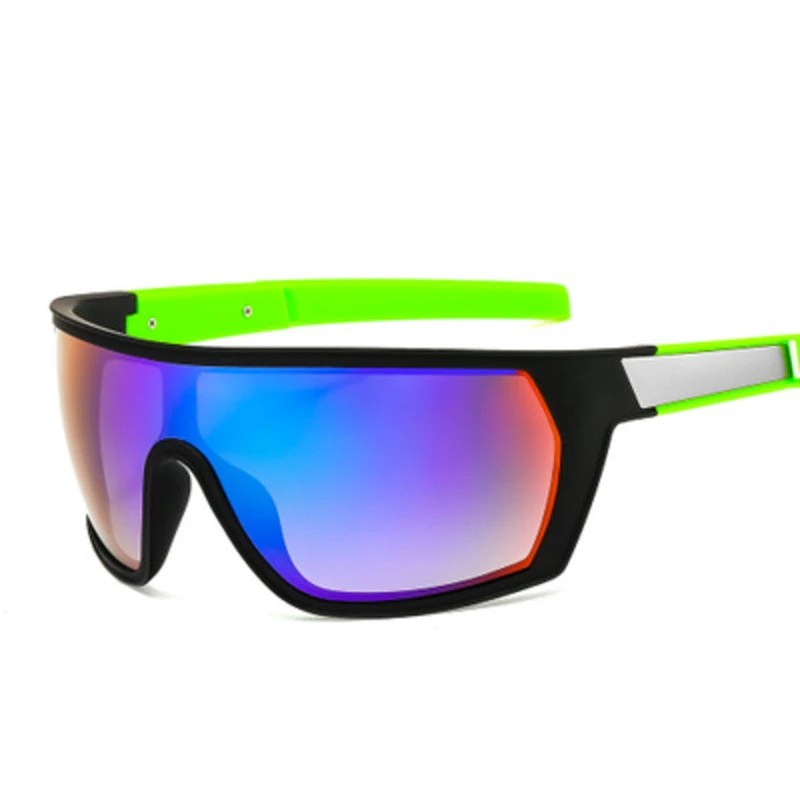 

Fashion Colorful One Piece Sunglasses Men 2020 Luxury Brand Designer Classic Windproof Eyewears Large Frame Shades Goggles UV400