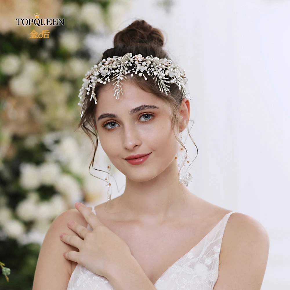

TOPQUEEN HP218-S Wedding hair tiara chinese bridal hair accessories handmade bridal crown and tiara diamond wedding headband
