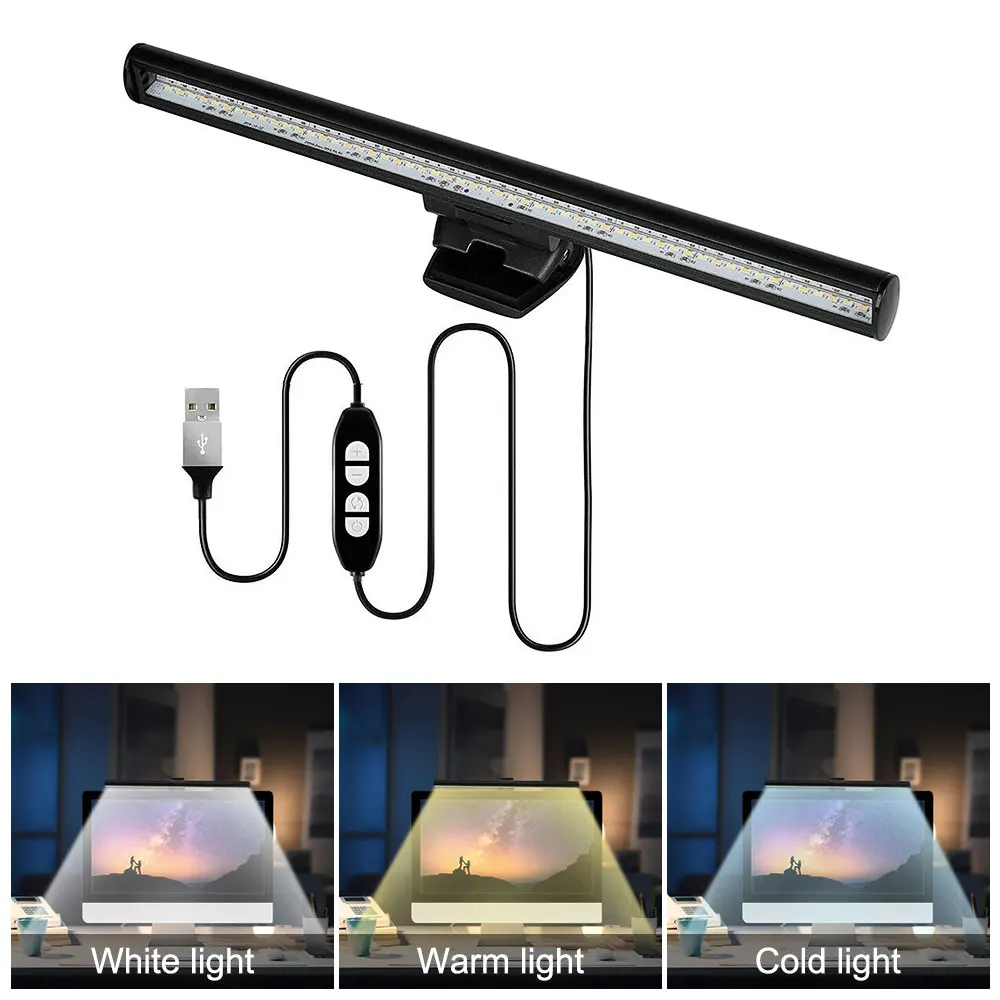 

LED Desk Lamp Dimmable Office USB Computer Eye-caring Table Lamp for Study Reading Screen Monitor Laptop Hanging Light Bar