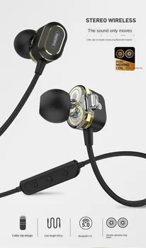 

Collar Double Moving Ring Bluetooth Sport Headsets Bluetooth 5.0 Call Headset RB-S26