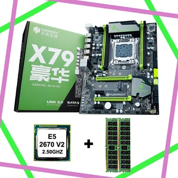 شراءخصم هوانان تشى X79 اللوحة مع وحدة المعالجة المركزية مع M.2 فتحة 4 RAM فتحات إنتل زيون E5 2670 V2 2.5GHz RAM 16G (2*8G) DDR3 1600 RECC