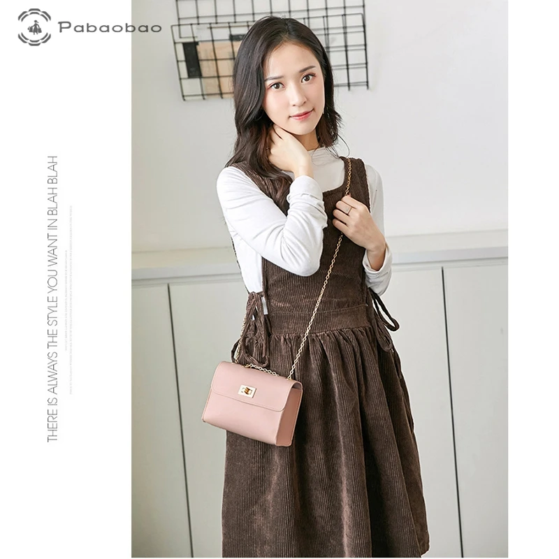 

Pabaobao Shoulder Bag for women 2019 PU Waterproof Handbag Messenger Crossbody Bags With Flip Lock Square Bag sac main femme